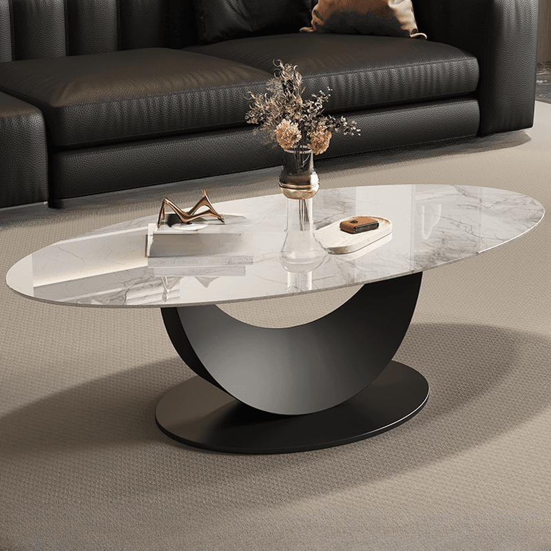 Casual Oblong Tempered Glass Accent Table with Plinth Base, Double Nesting/Single Set - image 3