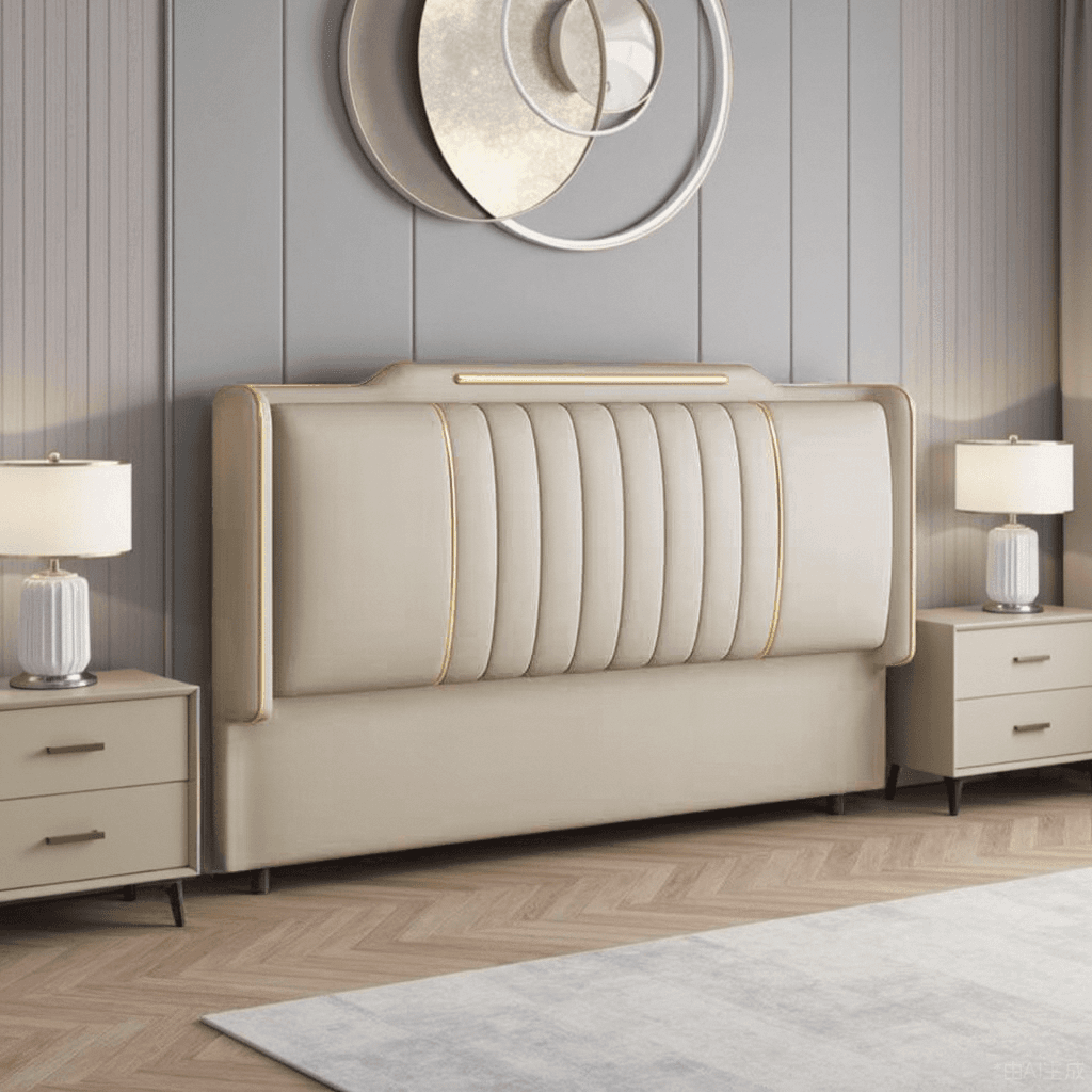 Simplistic Style Panel Headboard in Pine Wood with No Distressing, Rectangular Shape for Twin XL/Queen/Full Bed, Featuring Sponge Upholstery and Standard Height - image 6