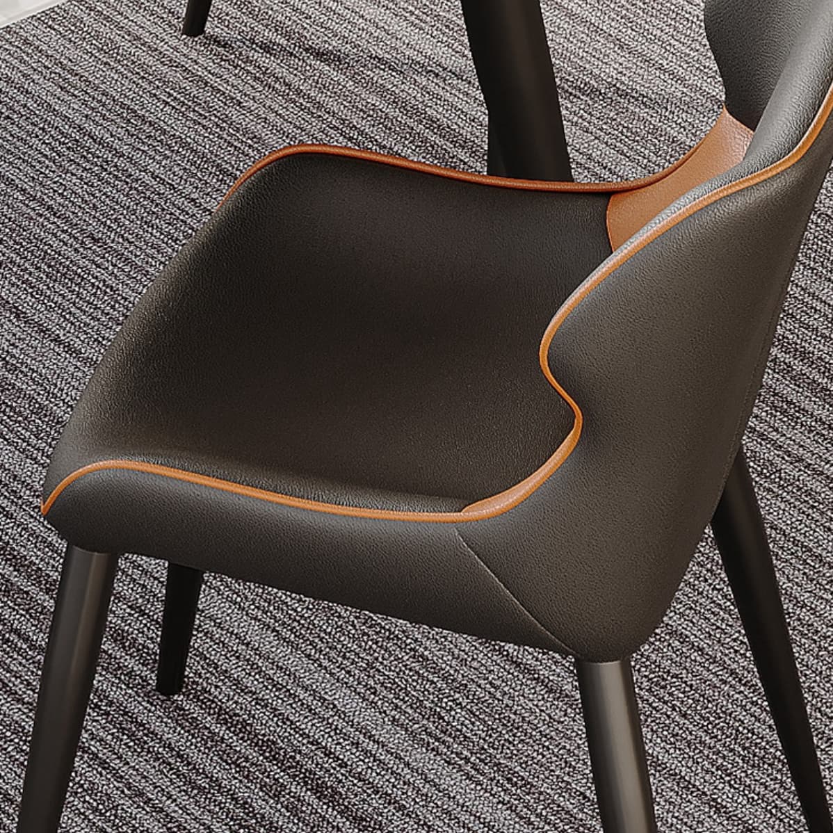 Brasserie Contemporary Faux Leather Dining Chair Parsons Chair in Matte Finish - image 25