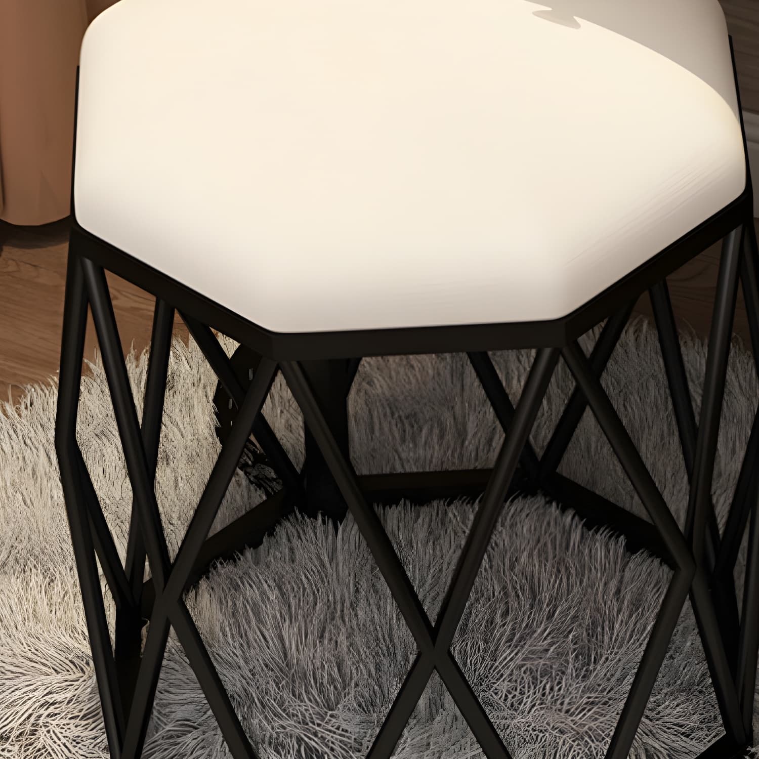 Contemporary Bedroom Makeup Vanity Desk Stone Vanity Dressing Table - image 14