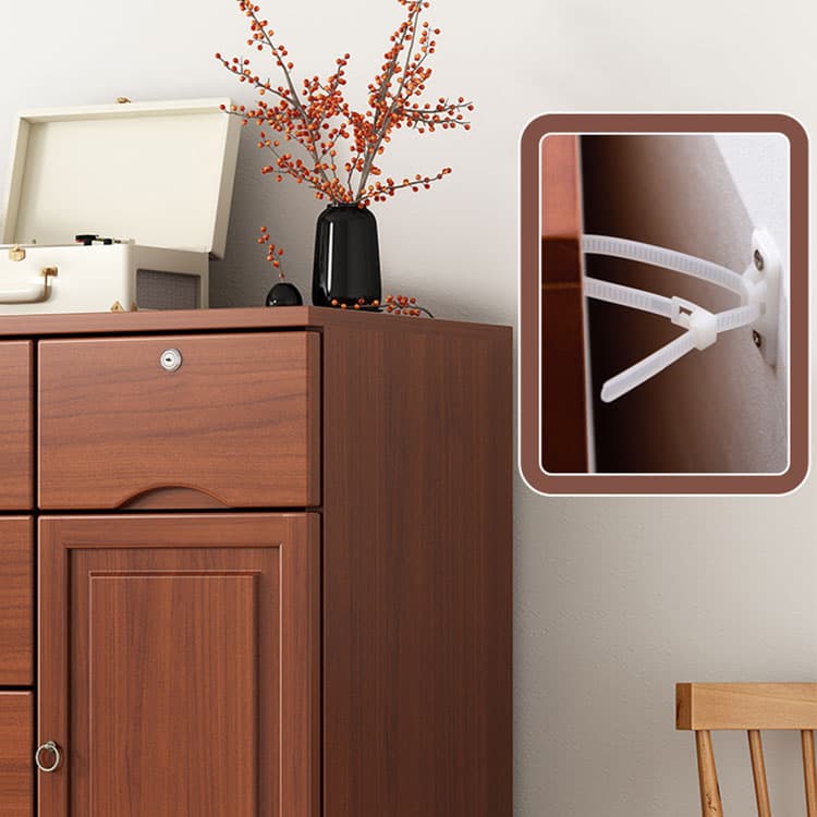Modern Solid Wood Combo Dresser with Shelves, Drawers, and Cabinet Storage - image 9