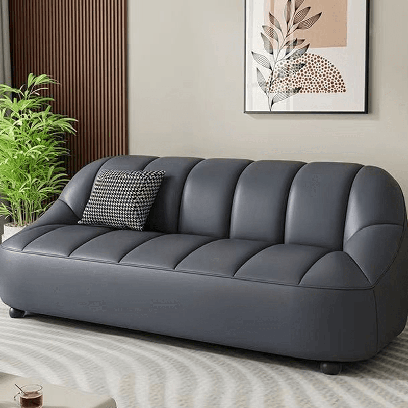 Tear Resistant Sofa Couch/Loveseat in PU Material with Black/Grey/Ivory Upholstery and 1 Pillow - image 7