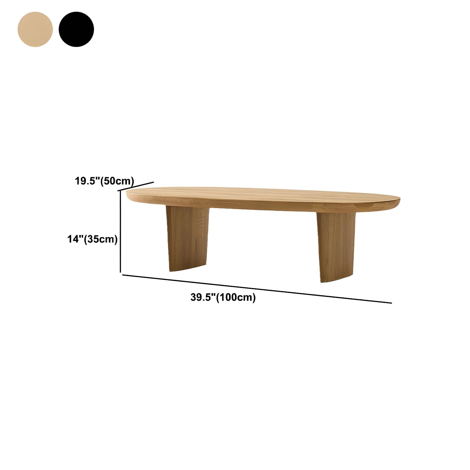 North European Wooden Coffee Table Oval Coffee Table for Living Room - image 10