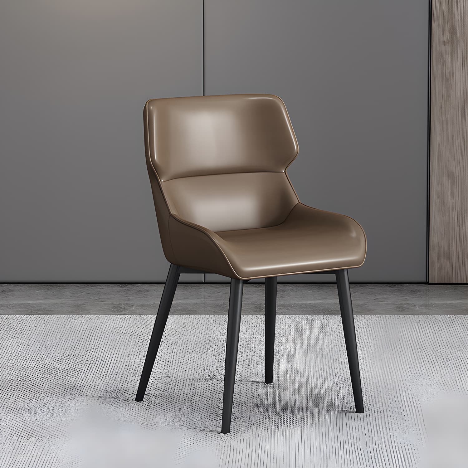 Nordic Style Metal Chair Wingback Kitchen Side Chair for Dinning Room - image 10