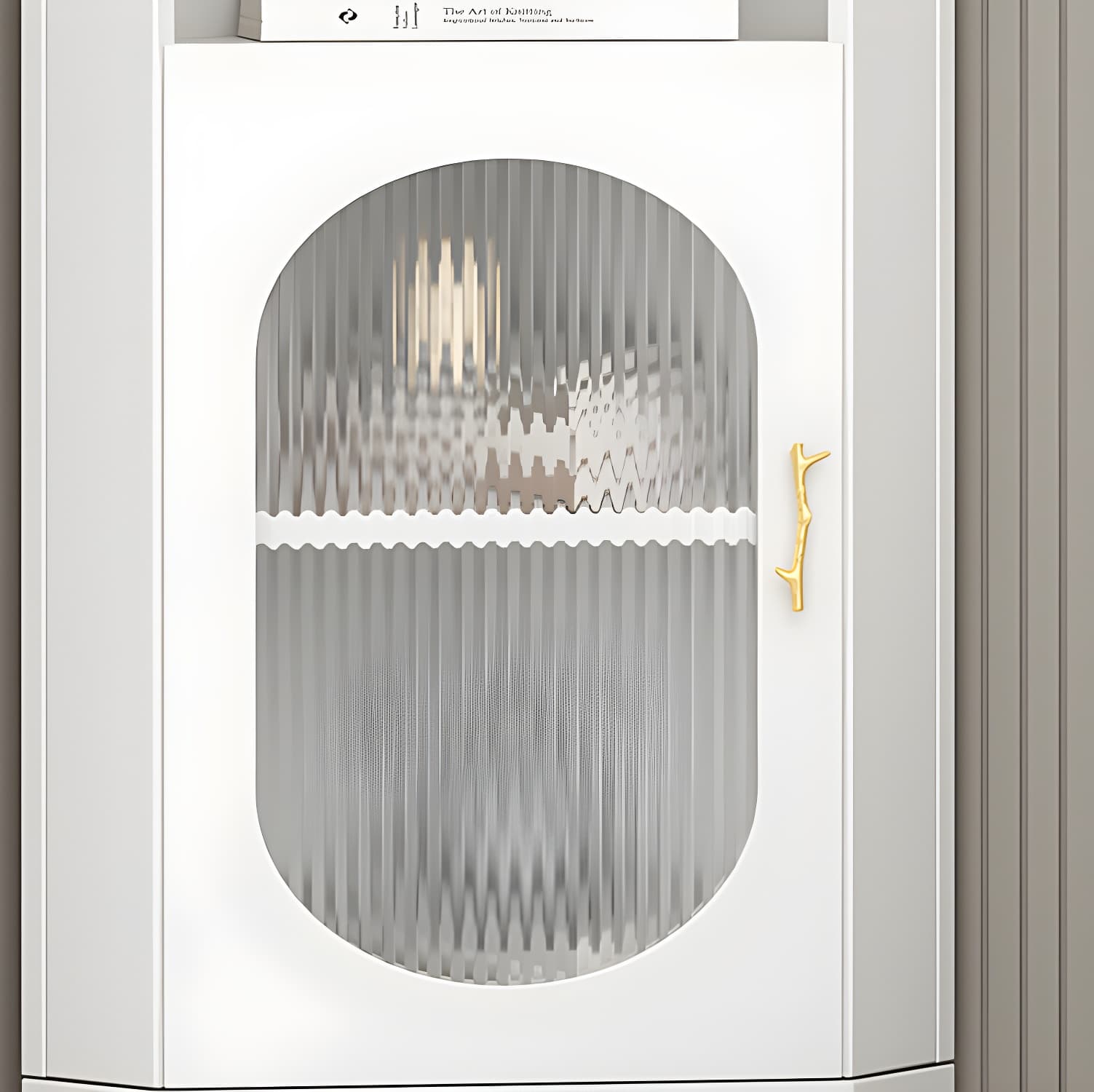 Corner Glam Accent Cabinet with Metal Base and Glass Doors, 4 Interior Shelves, and 1 Exterior Shelf - image 8