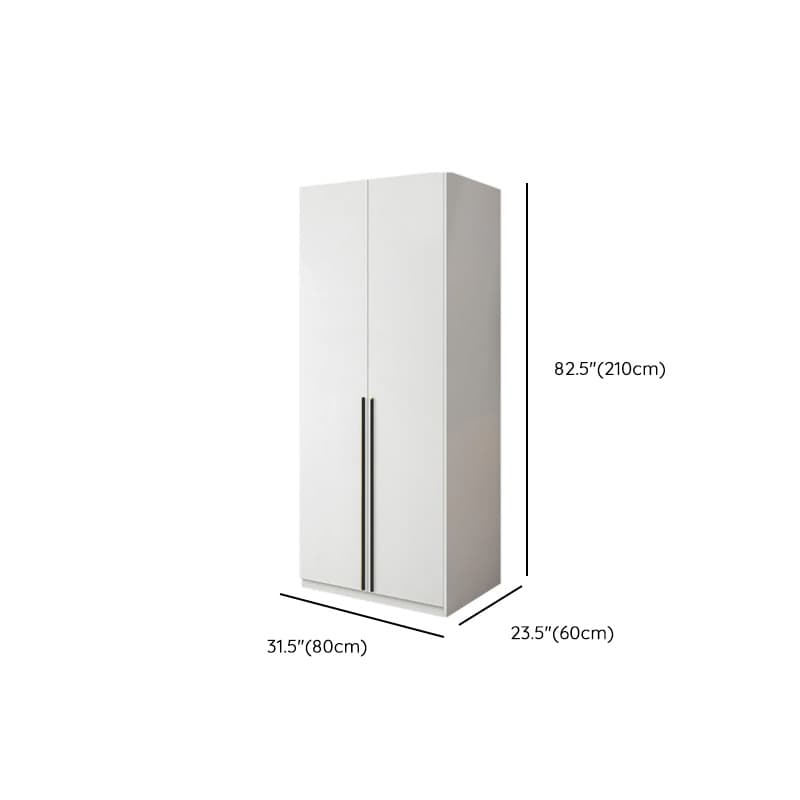 White Lumber Detached Wardrobe Closet with Soft Close Drawer, Door, Interior Shelves, and Clothing Rod - image 9