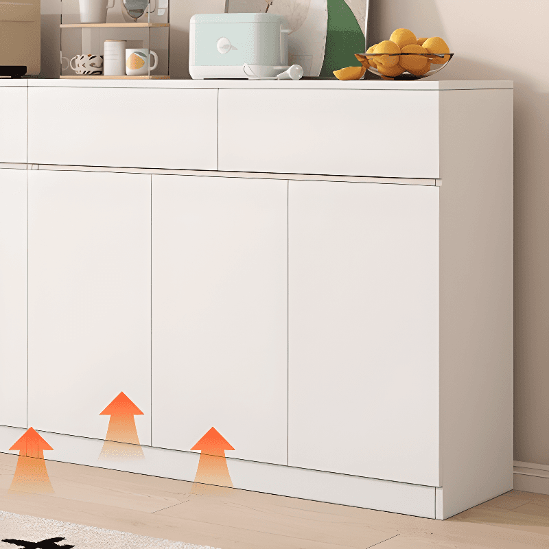 Modish Rectangle Timber Chalk Accent Cabinet with Cupboard & Storage Drawer - image 5