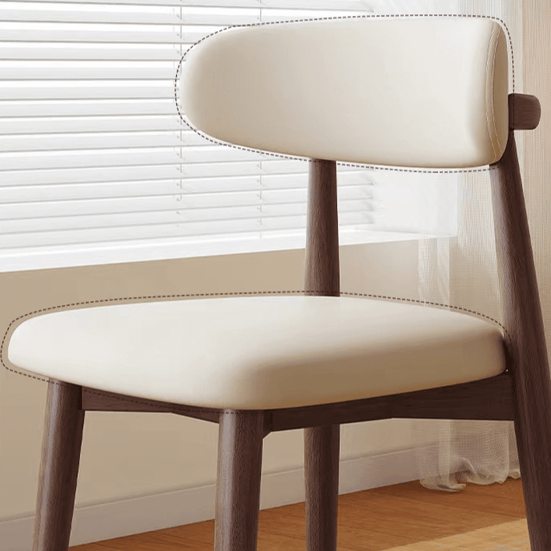 Modern Padded Armless Chair with Lumber Legs and Low Back - image 9