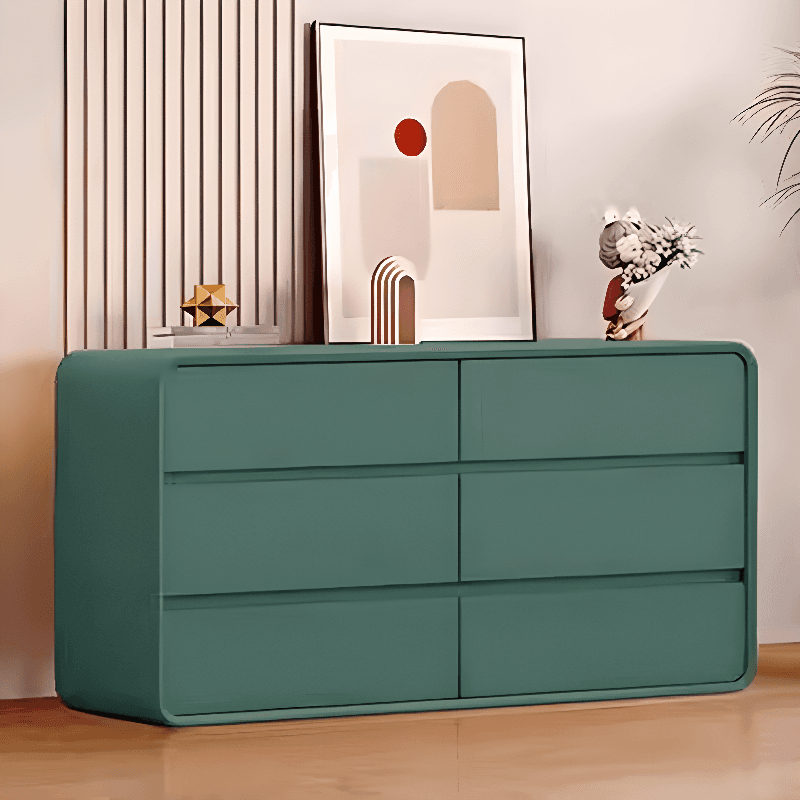 Simple Lumber Horizontal Double Dresser for Sleeping Room, 8 Drawers/6 Drawers