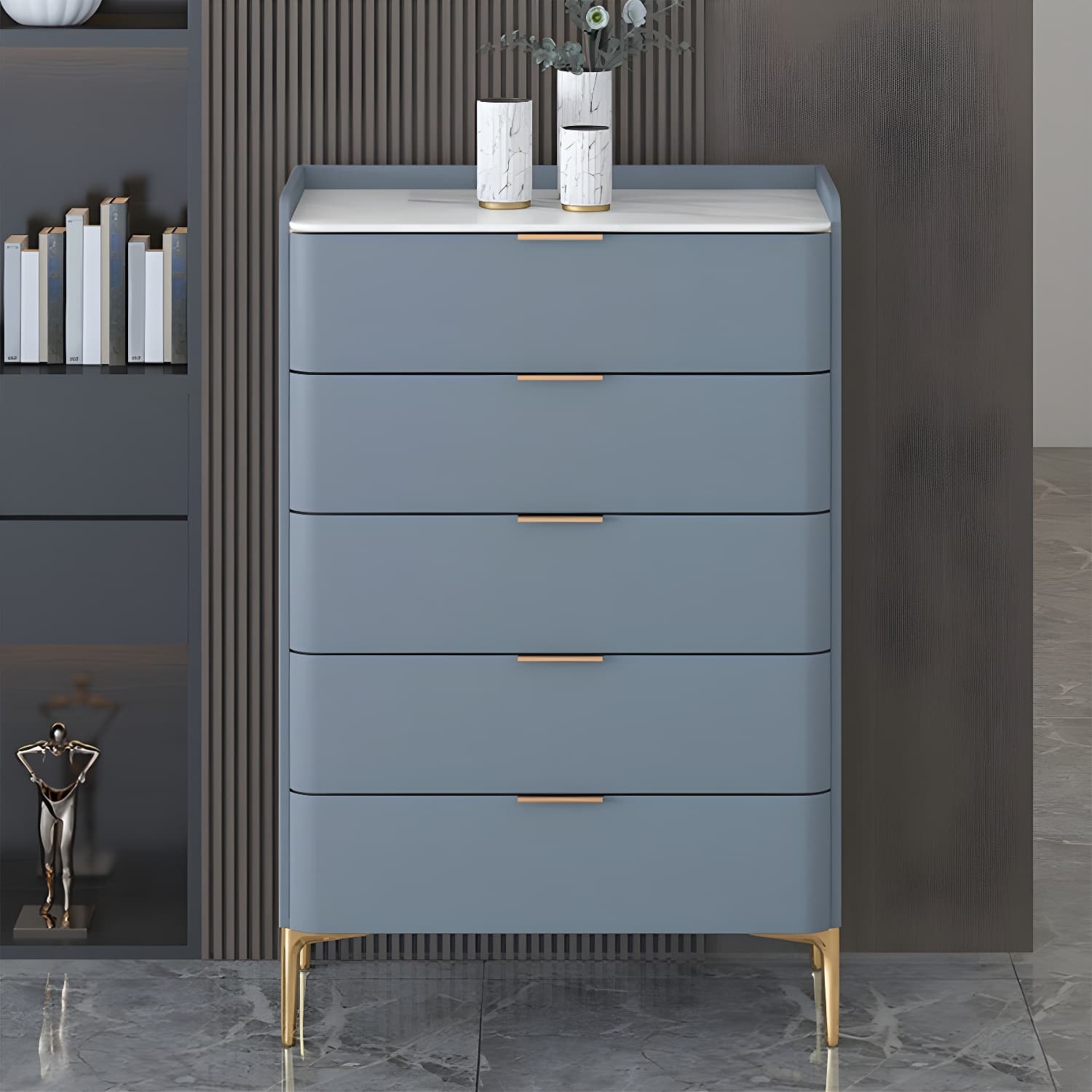 Modern Pine Wood Dresser with Drawers and Soft Close Glides in Narrow Design - image 12
