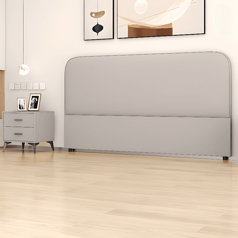 Modish No Distressing Timber Panel Headboard with Arched Shape for King/Queen/Full Bed, Featuring Sponge Fill and Standard Height - image 9