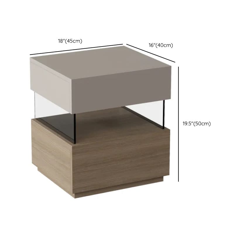 Modish Nightstand With Drawer Organization Featuring 2 Drawers, 1 Shelf, and Lumber Countertop - image 24