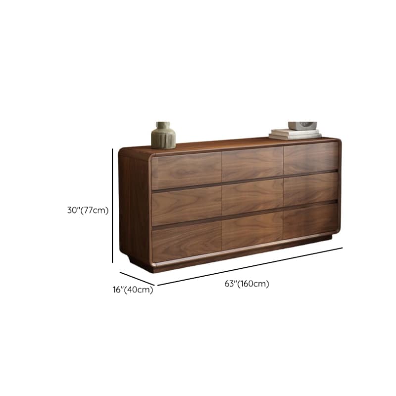 Cocoa Simplistic Bleached Wood Double Dresser/Lingerie Chest with 6/9/5 Drawers, Horizontal/Vertical Orientation - image 17