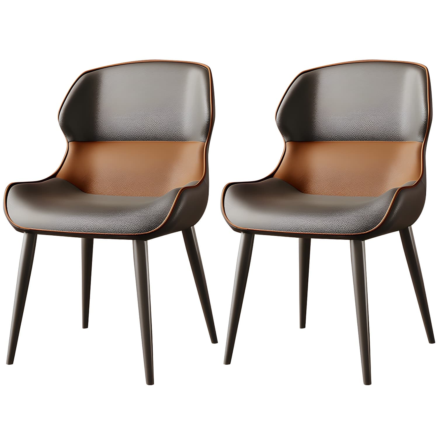 Brasserie Contemporary Faux Leather Dining Chair Parsons Chair in Matte Finish - image 6