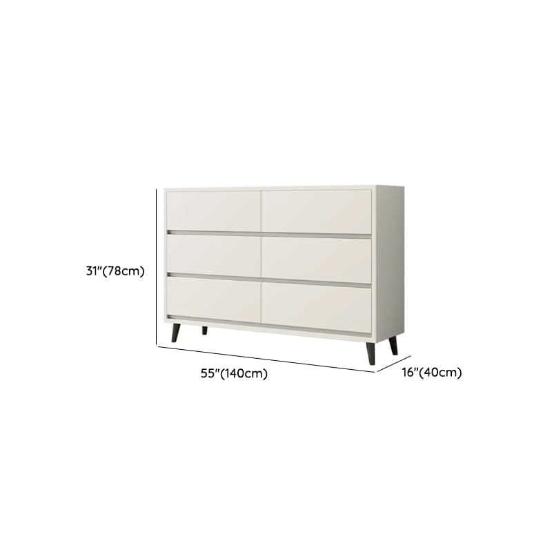 White Simple Raw Wood Console Dresser/Lingerie Chest/Bachelor Chest with 6/4/8 Drawers in Horizontal/Vertical Orientation - image 16