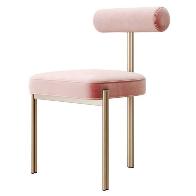 Stackable Upholstered Low-Back Side Chair with Metal Legs and Polyurethane Upholstery - image 8