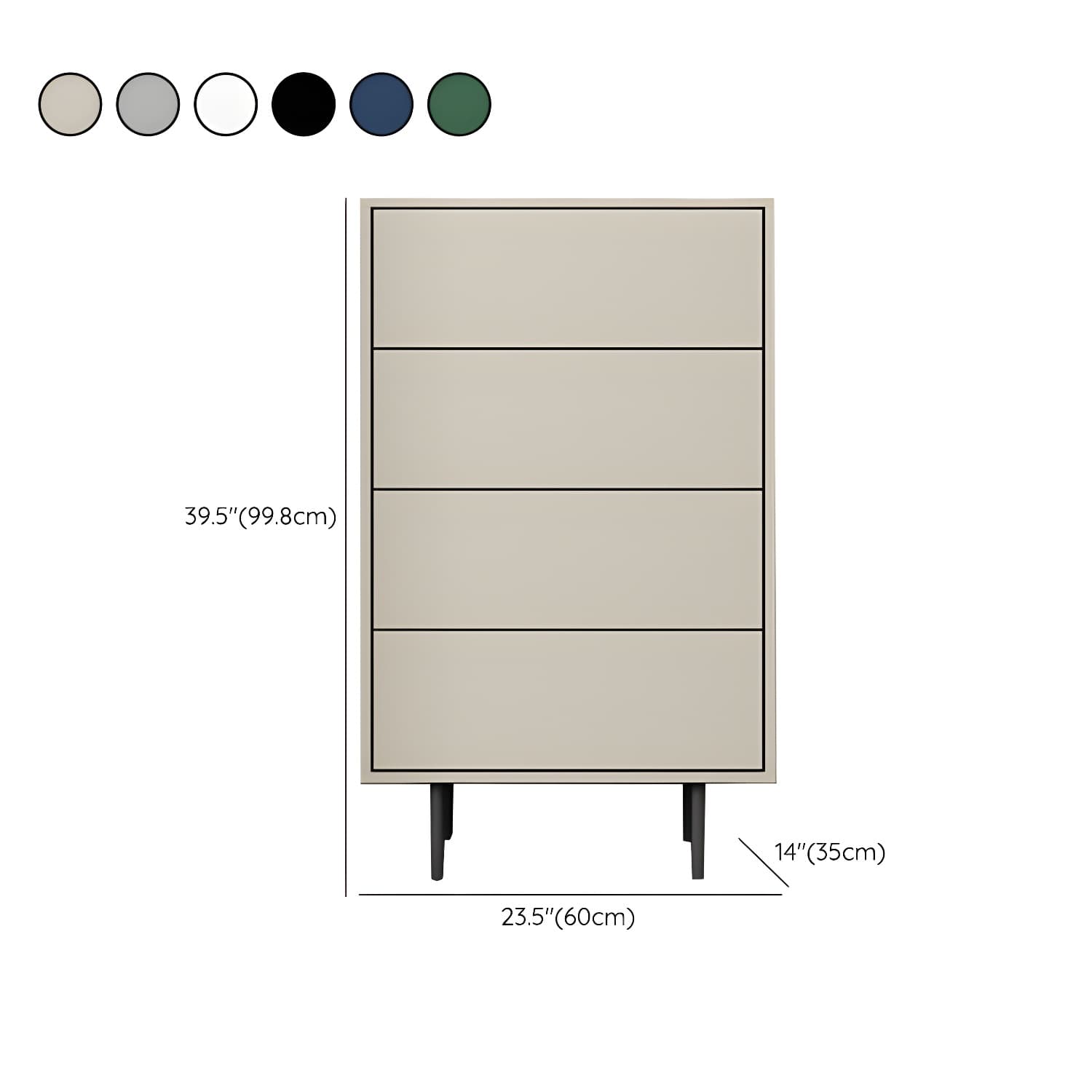 13.65-inch W Modern Storage Chest Dresser Manufactured Wood Storage Chest - image 20