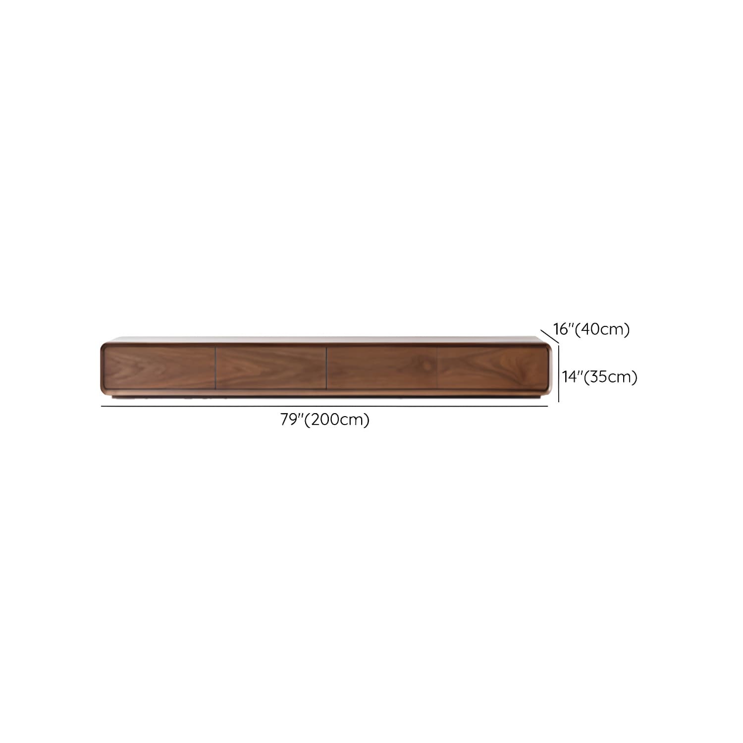 Brown Wooden TV Stand with Drawers and Soft Close Drawer Glides - image 9