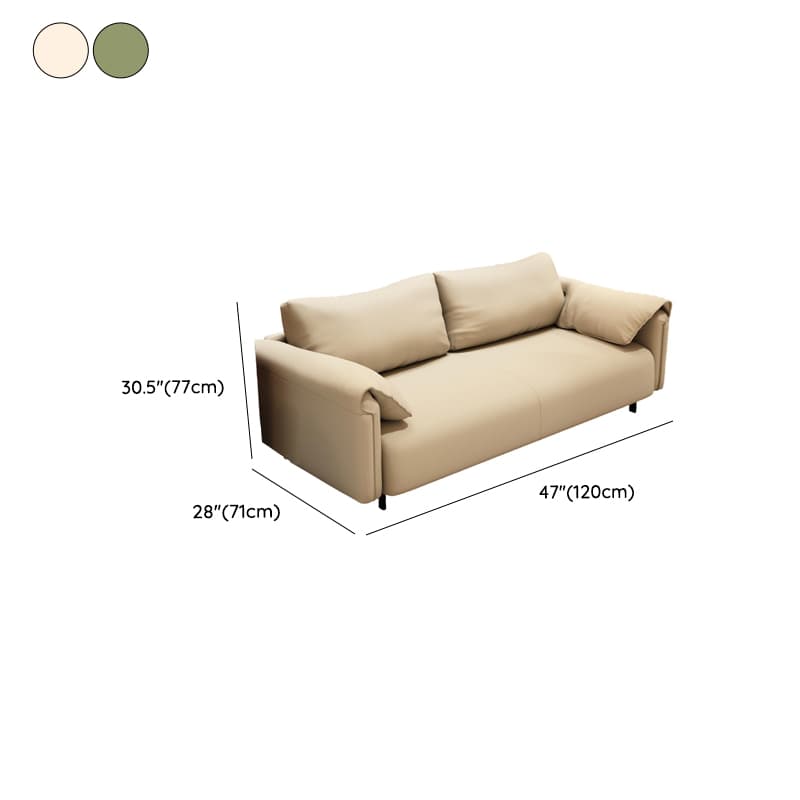 Modern Solid Color Tear Resistant Standard Sofa in Black/Emerald Green/Ivory, Seats 2/3-seater - image 11
