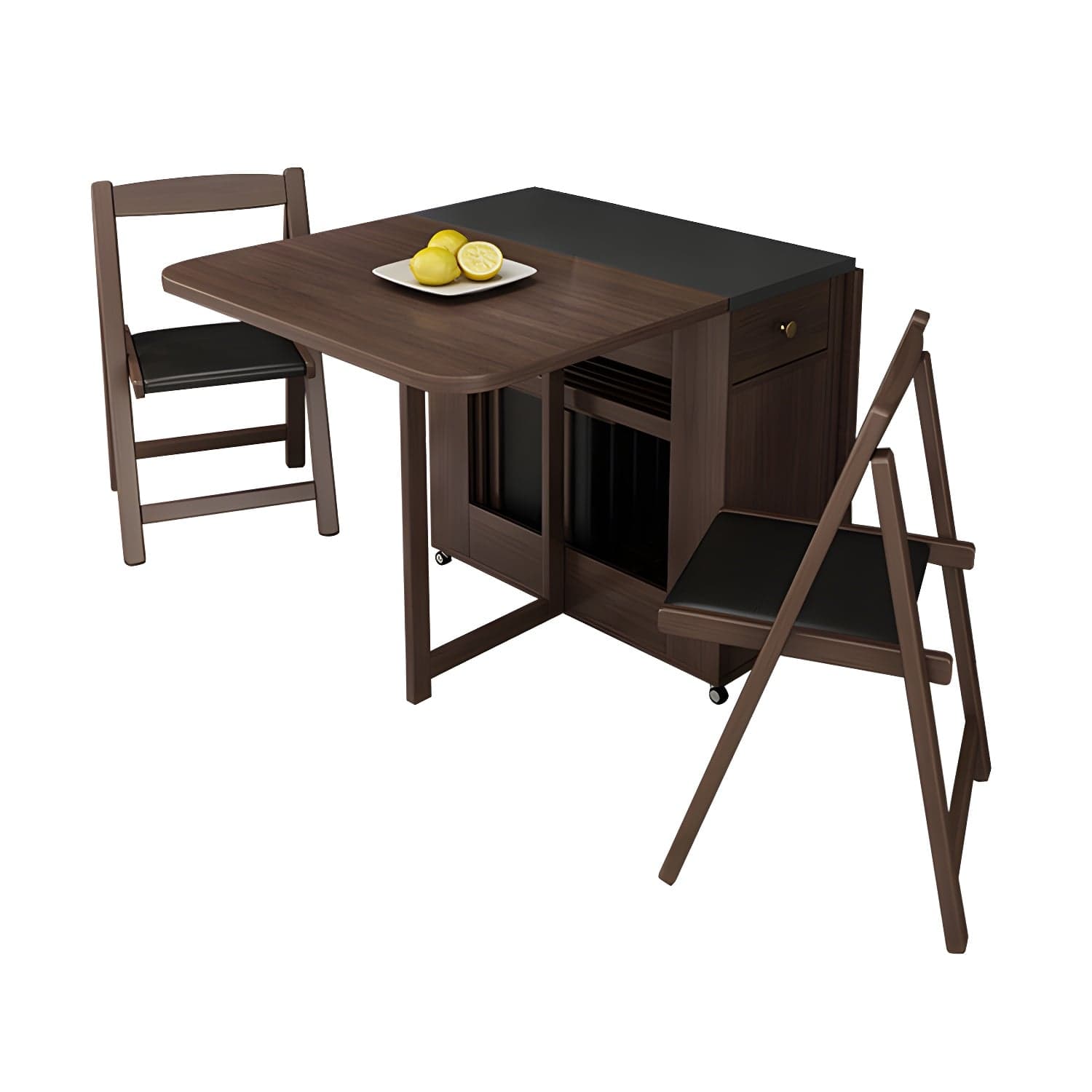 3/5/7 Pieces Modern Folding Solid Wood Multi Purpose Dining Set for Home - image 5