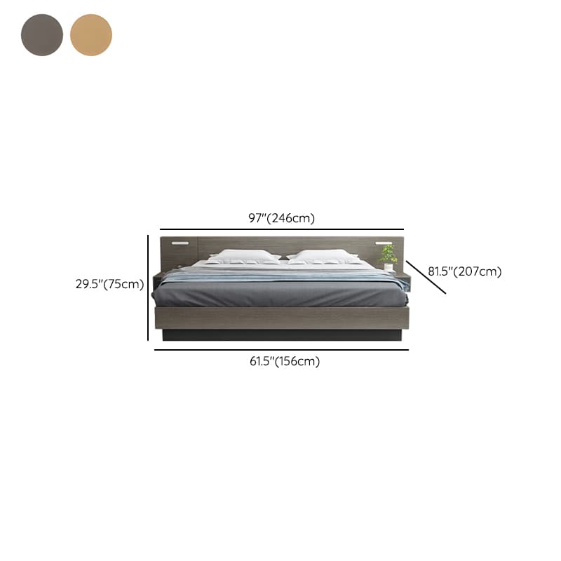 Lift Up Storage Platform Bed Contemporary Platform Bed Frame with Headboard - image 20