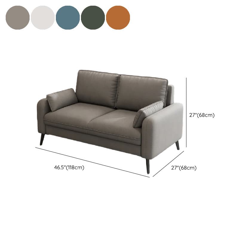 Trendy Solid Color Water Resistant Loveseat in Grey/Olive Green/Amber Color with Arm for 2 People - image 17