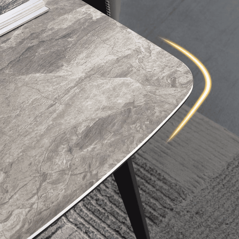 Simplistic Rectangular Slate Stone Dining Table for 4 People/Seats 2/Seats 10, Scratch-proof, Standard Height - image 6