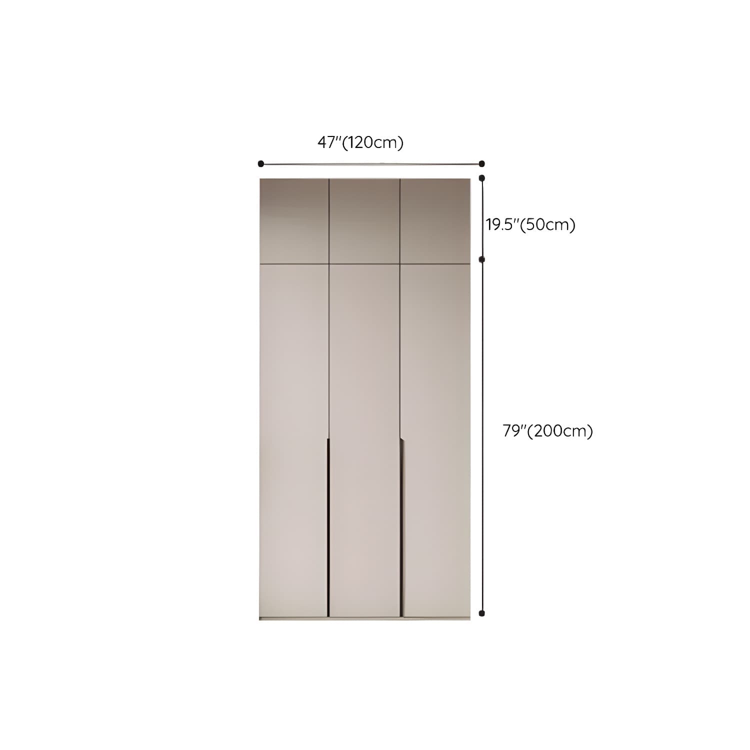 Modern Grey Wood Armoire with Solid Construction and Limited Warranty - image 17