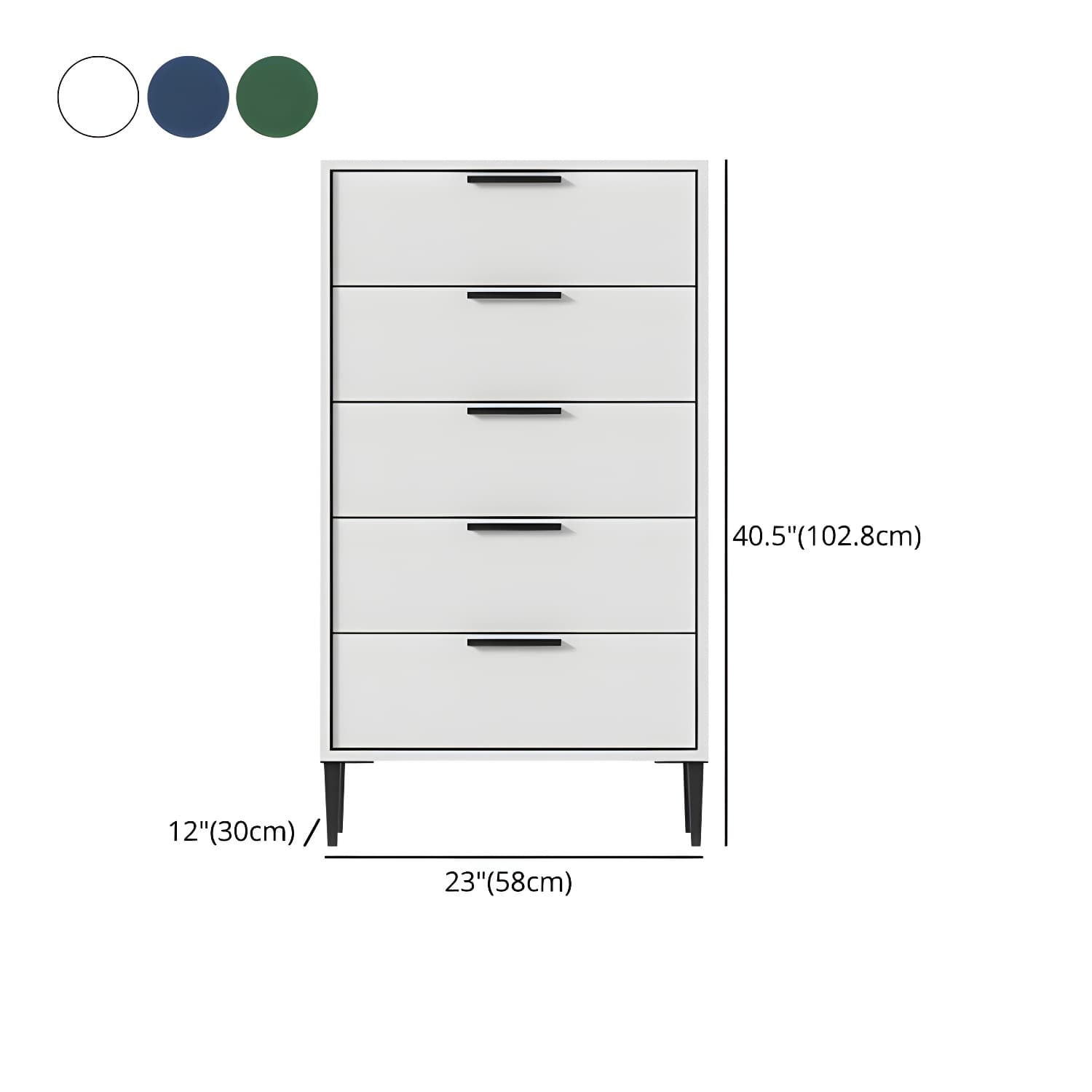 22.83" L x 11.81" W Contemporary Wood Accent Chest with Drawers - image 15