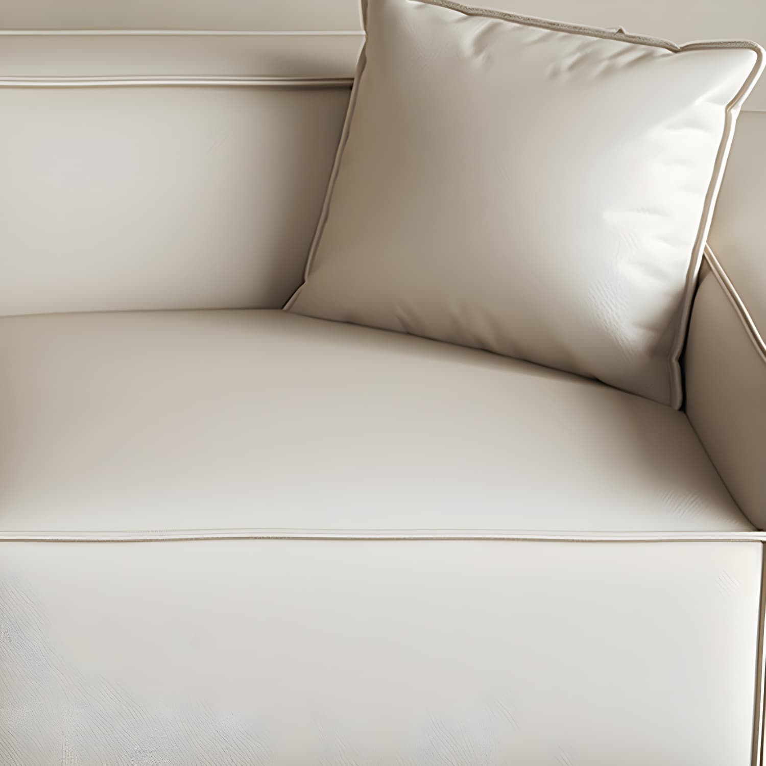 Modern Beige Pillow Back Sectional Sofa in Silicone Rubber with Wood Frame - image 4