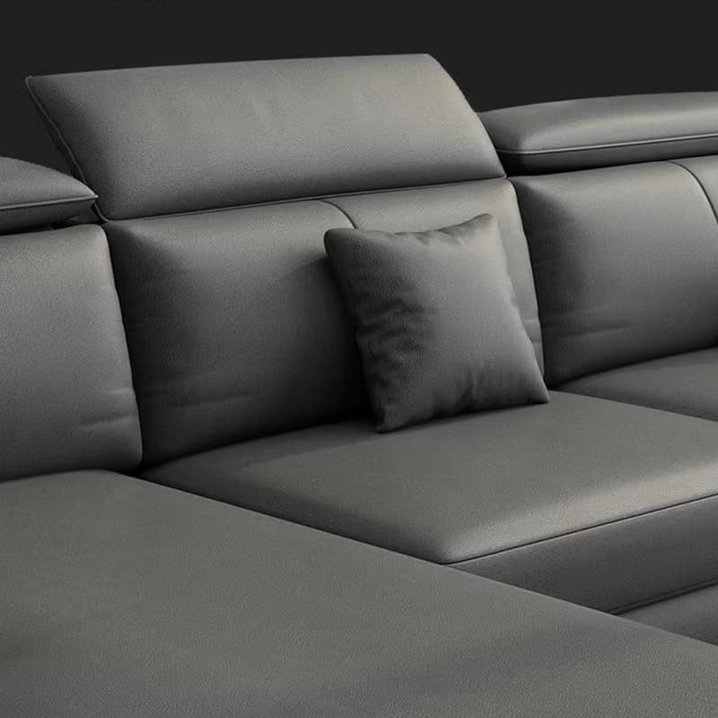 L-Shape Left Sofa Chaise for 5-seater with Sloped Arms in a Trendy Style - image 14