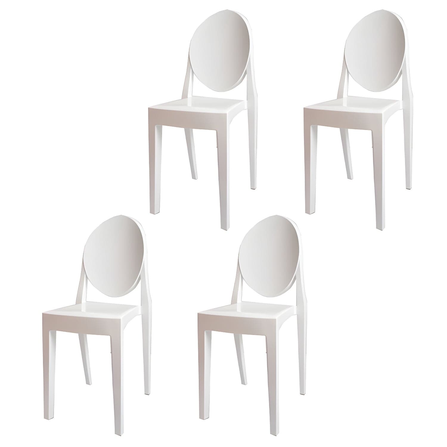 Scandinavian Winehouse Plastic Side Chair Transparent Open Dining Chair (Set of 4) - image 16