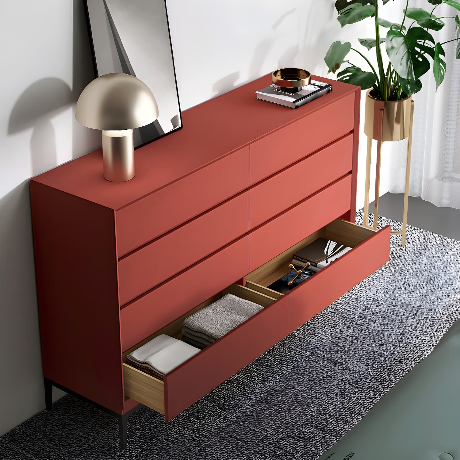 Minimalist Wood Double Dresser for Neat and Stylish Organizing - image 7