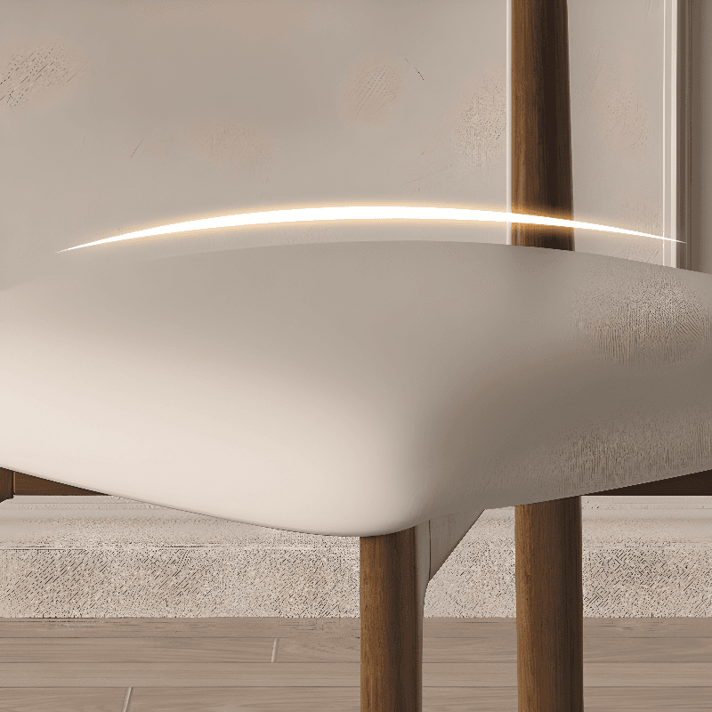 Casual Side Chair in Vinyl Leather with Wood Legs, Low Back, Framed and Balanced - image 14