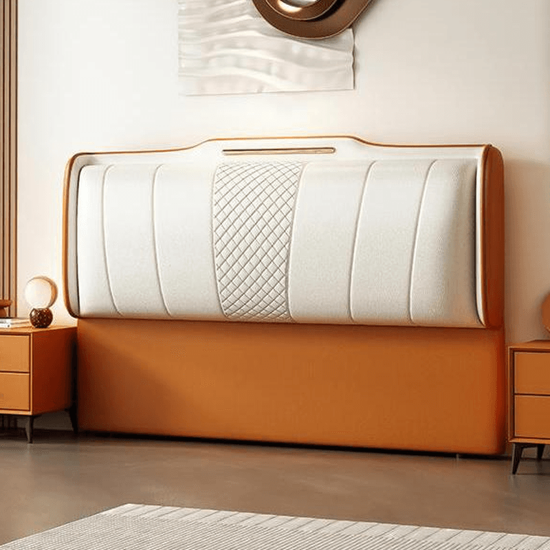 Art Deco Style Panel Headboard in Pine Wood with No Distressing, Rectangle Shape for Queen/Full/Twin XL Bed, Featuring Sponge Upholstery and Standard Height - image 5
