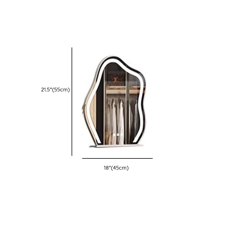 Multi-Purpose Tan Vanity Set with Lighting, Scalable Push-Pull, Adjustable Touch and Brightness - image 17