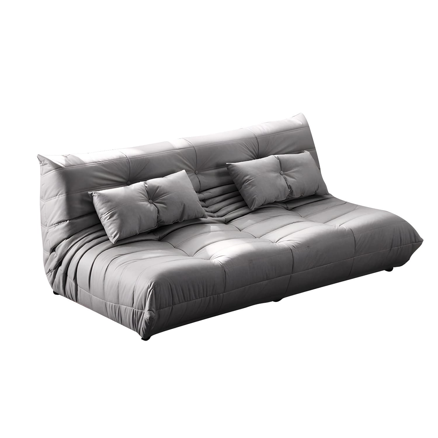 Modern Tufted Cushions Armless Living Room Wooden Standard Seating - image 7