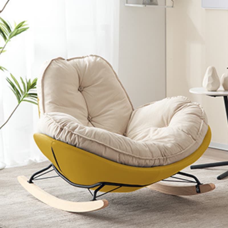 Modern Upholstered Rocking Chair - Small Height, Strongly Built Supporting 398lbs+ Weight - image 6