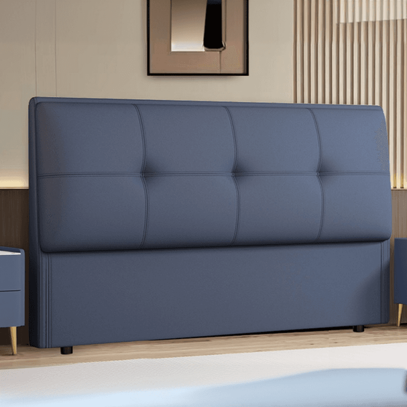 Simplistic Style Panel Headboard with No Distressing, Piled Tufted Rectangular Shape for Twin XL/Queen/Full Bed, Sponge Upholstery Fill, Standard Height