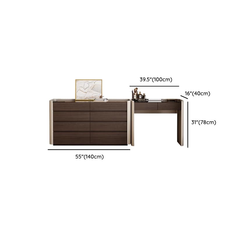 Auburn Multi-Purpose Vanity Set with 10 Drawers, Lighting, and 2-in-1 Functionality - image 6