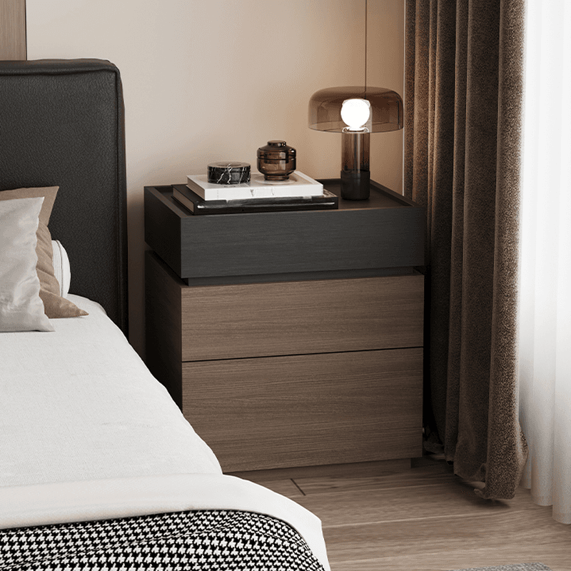 Modish Nightstand With Drawer Organization Featuring 3 Drawers and Laminate Countertop - image 6