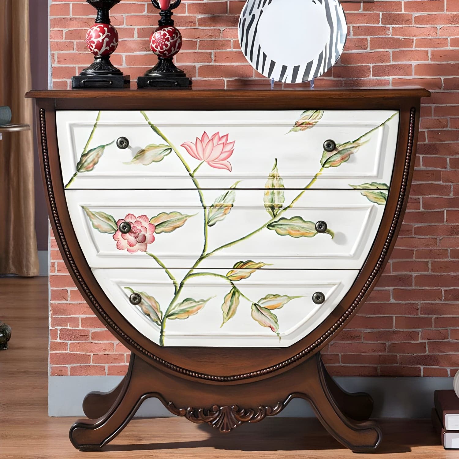 Rustic Wood Chest Vertical Chest with Drawers for Living Room - image 7