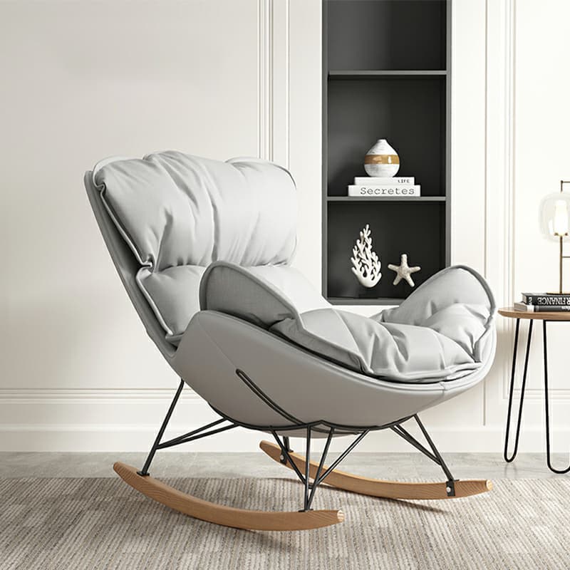 Elegant and Comfortable Upholstered Rocking Chair - Modern Design for Stylish Indoor Spaces