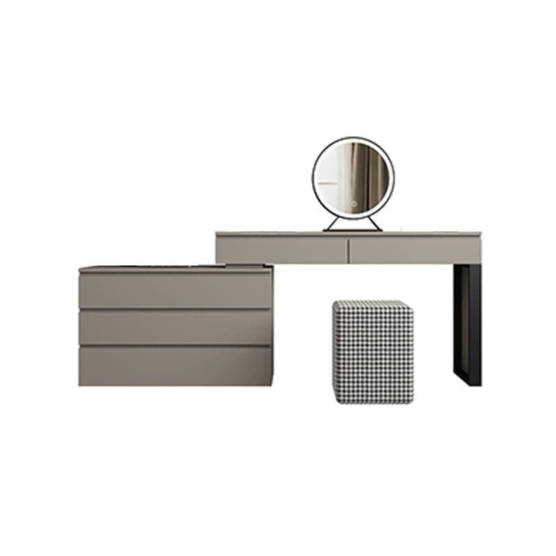 3-piece Vanity Table Set with LED Lighted Mirror Vanity Make Up Table/Stool Set - image 3