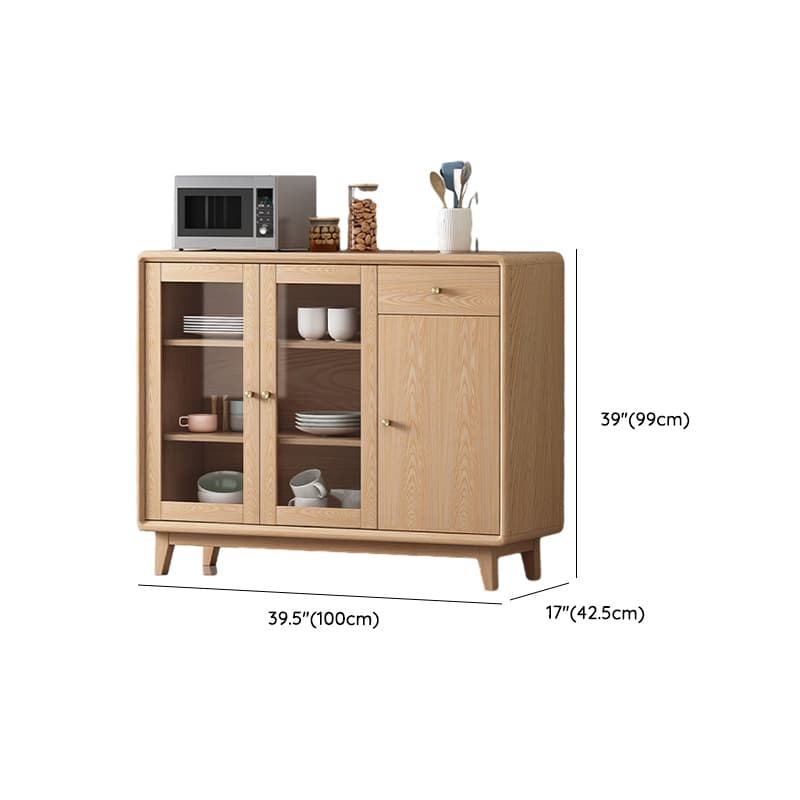 Unfinished Color Microwave Shelf Cabinet with Stemware Stand, Self-supporting in Culinary Space, Flooring Design, Kitchen Appliance Organizer, and Worktop Countertop - image 9