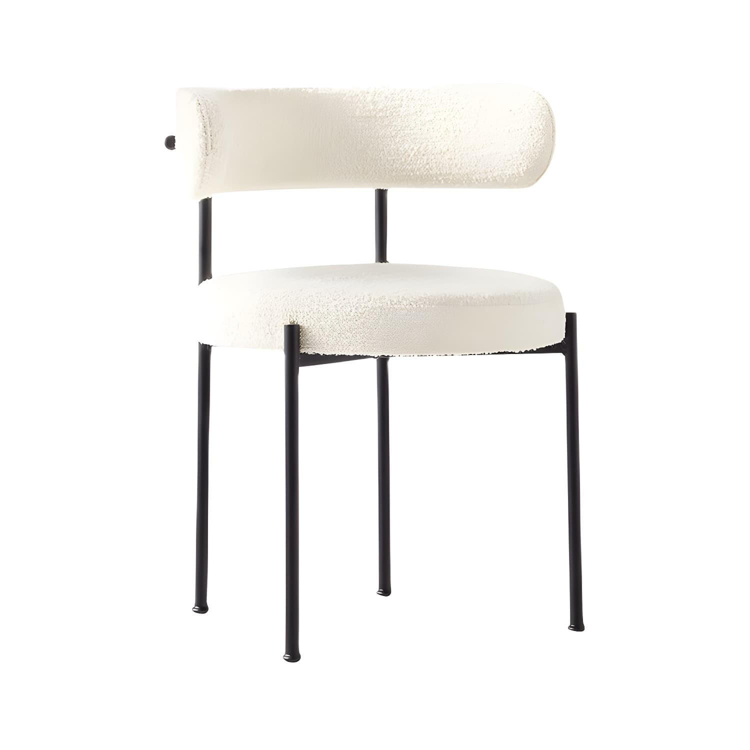 Modern Style Upholstered Side Chair Open Back Dining Chair for Dining Room