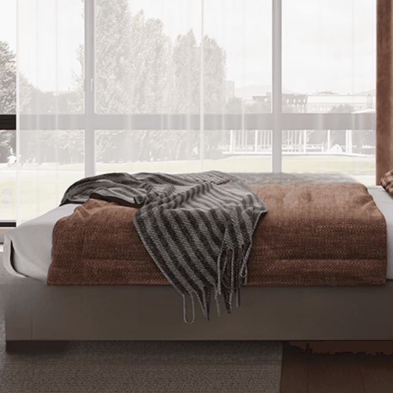 Solid Color Sponge Upholstered Storage Included Panel Bed for Bedroom