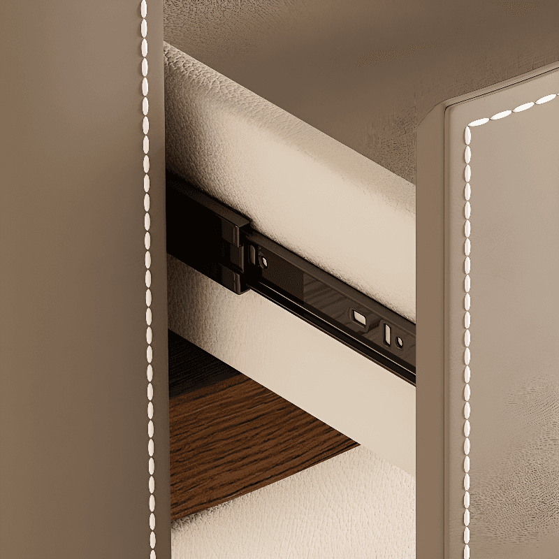 Modern Simple Style Nightstand With Drawer Storage Featuring 2 Drawers and Stone Countertop - image 15