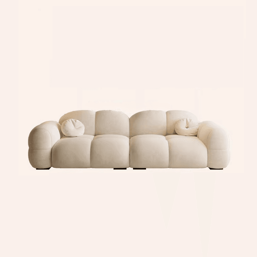 Trendy Solid Color Stain Resistant Loveseat in Grey/Emerald Green/Beige with Arm, Seats 2 with 2 Pillows - image 15