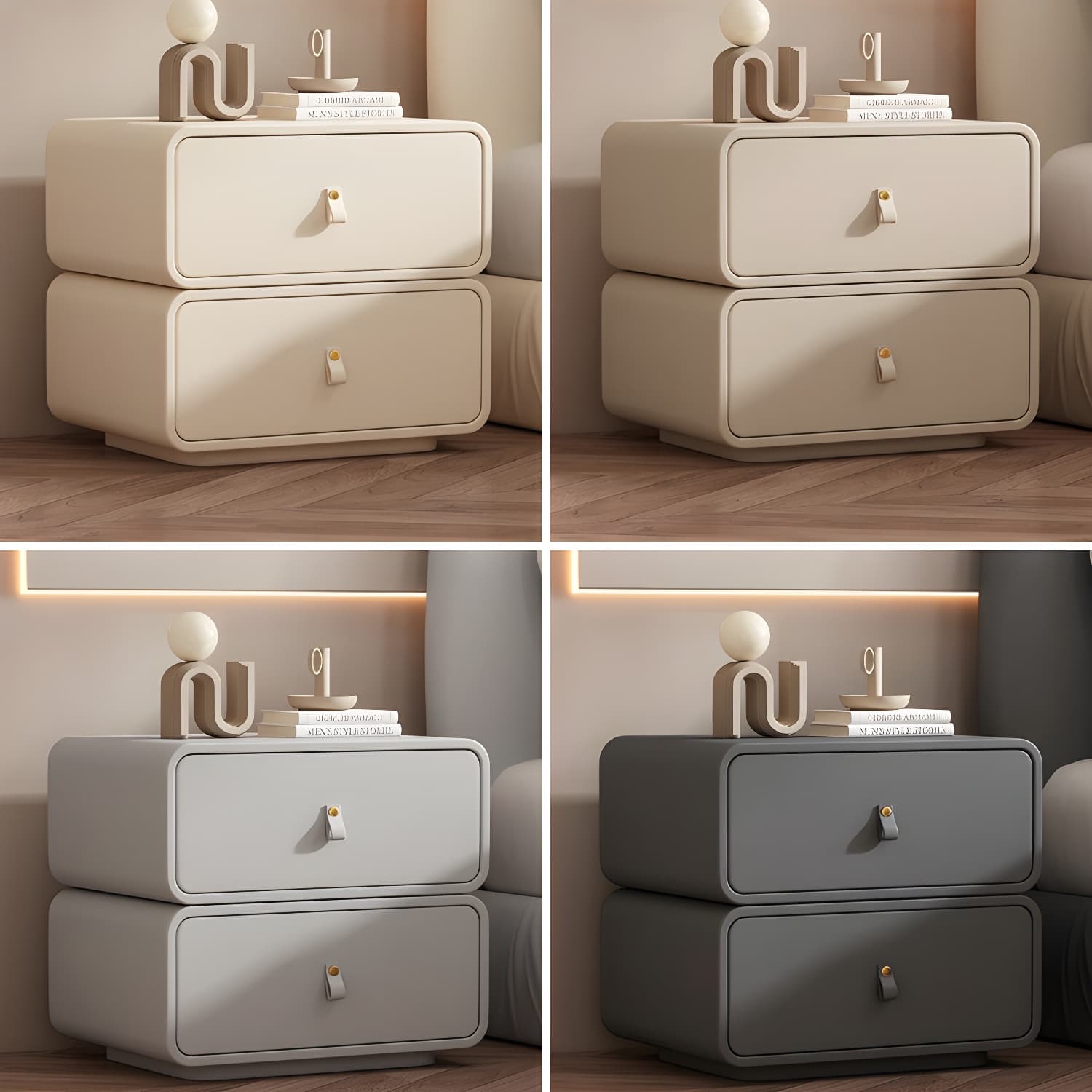 Modern Wood Drawer Storage Nightstand with 2 Drawers - Small Size - image 19
